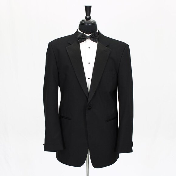 Neil Allyn 40L Black Solid 1-Button Tuxedo Jacket Blazer V150 - Picture 1 of 11
